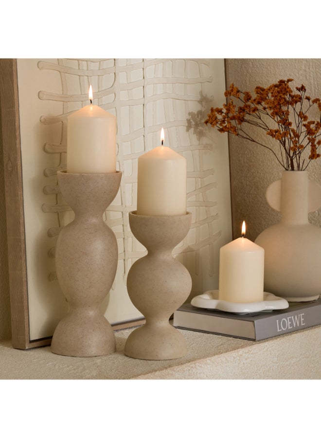 Home Box Luna Unscented Pillar Candle Set for Home - Image 4